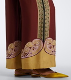La DoubleJ Printed silk twill palazzo pants