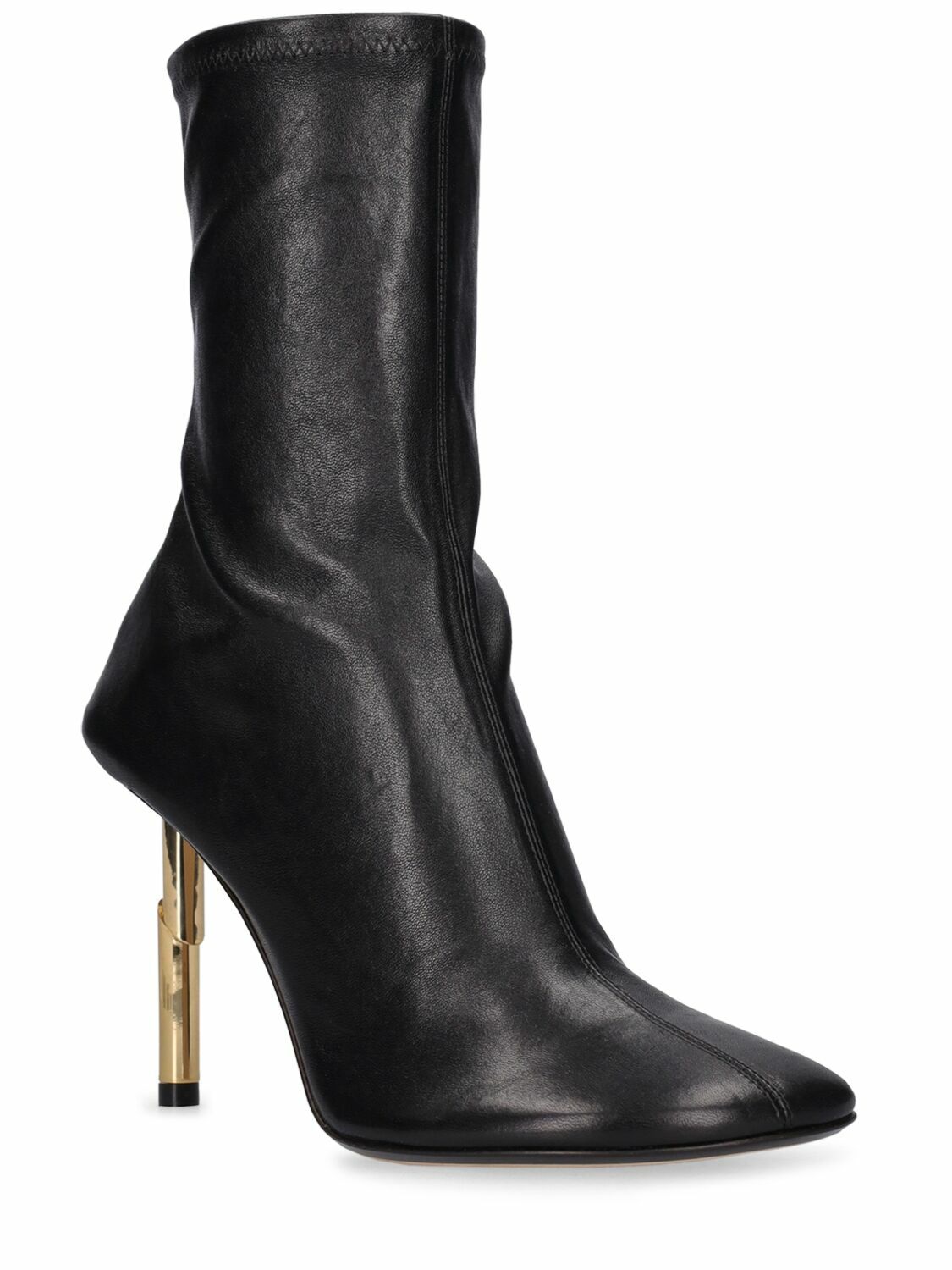 LANVIN - 95mm Sequence Stretch Leather Boots Lanvin