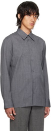 Jil Sander Gray Wool Shirt