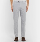 Canali - Slim-Fit Stretch-Cotton Twill Chinos - Men - Gray