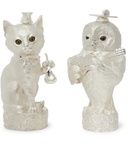 Asprey - Owl & Pussycat Sterling Silver Salt and Pepper Shakers - Silver