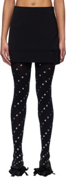 We11done Black Belt-Detail Mini Skirt