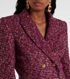 Alessandra Rich Sequined cropped tweed blazer