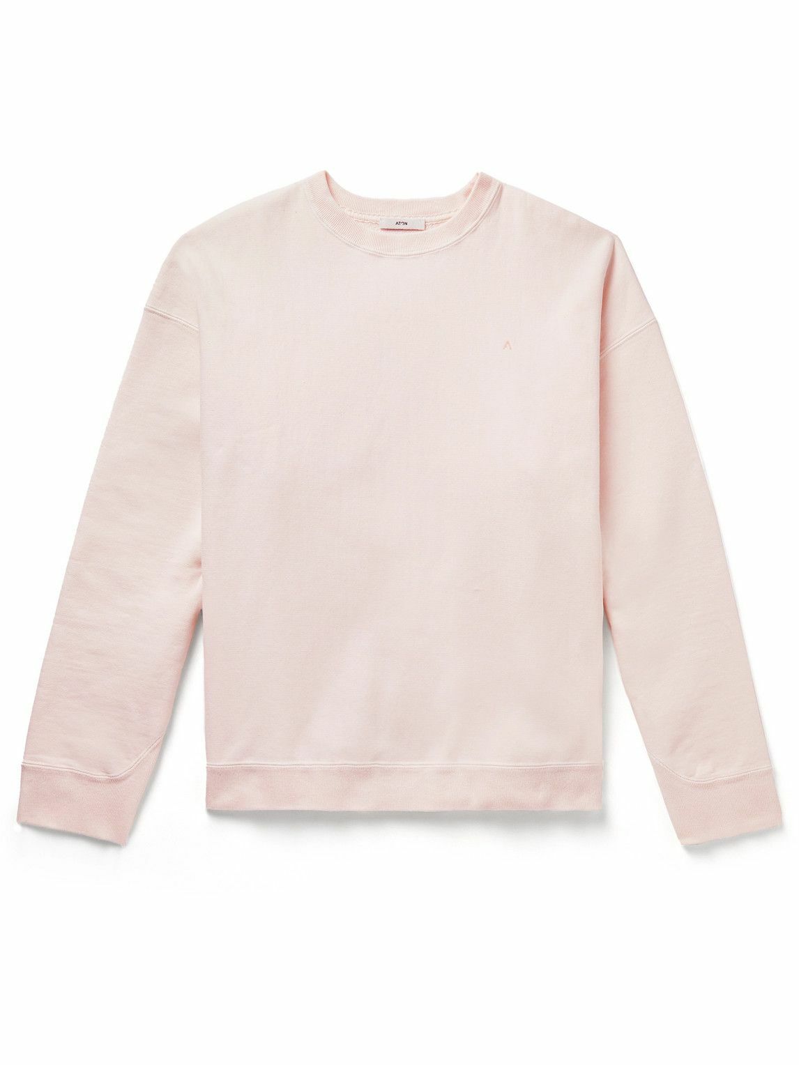 ATON - Garment-Dyed Cotton-Jersey Sweatshirt - Pink