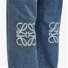 Loewe Men's Anagram Jeans in Mid Blue Denim