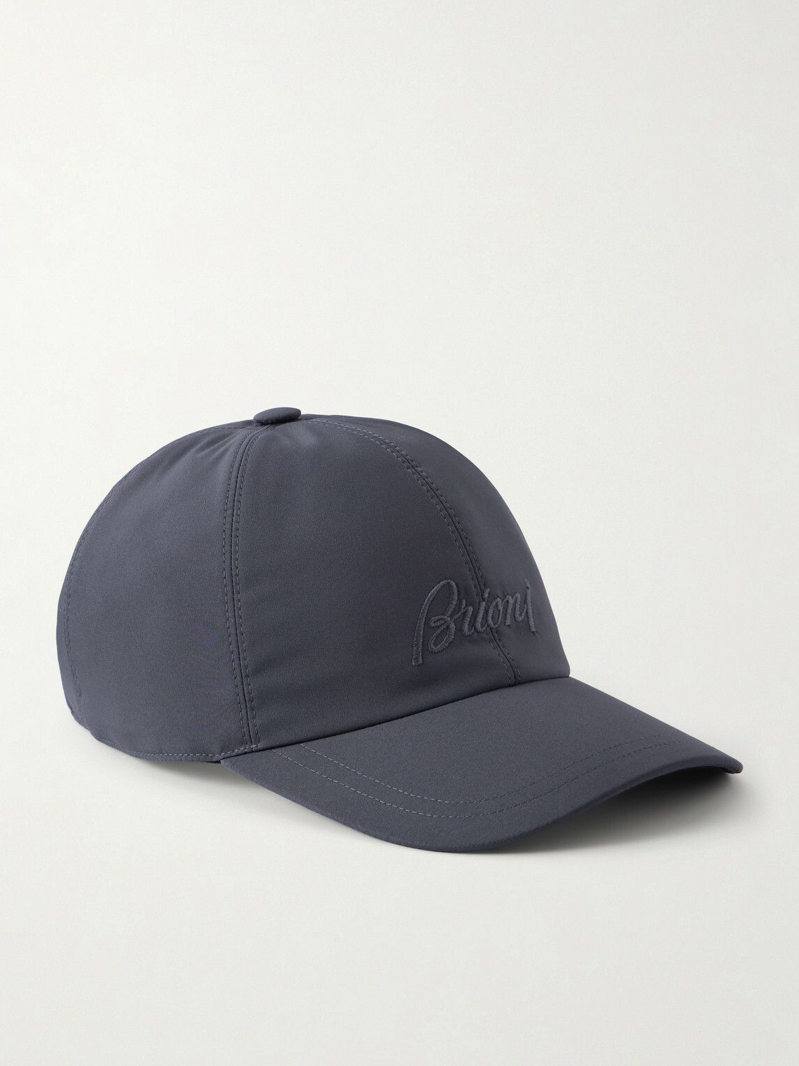 Brioni - Logo-Embroidered Shell Baseball Cap - Blue