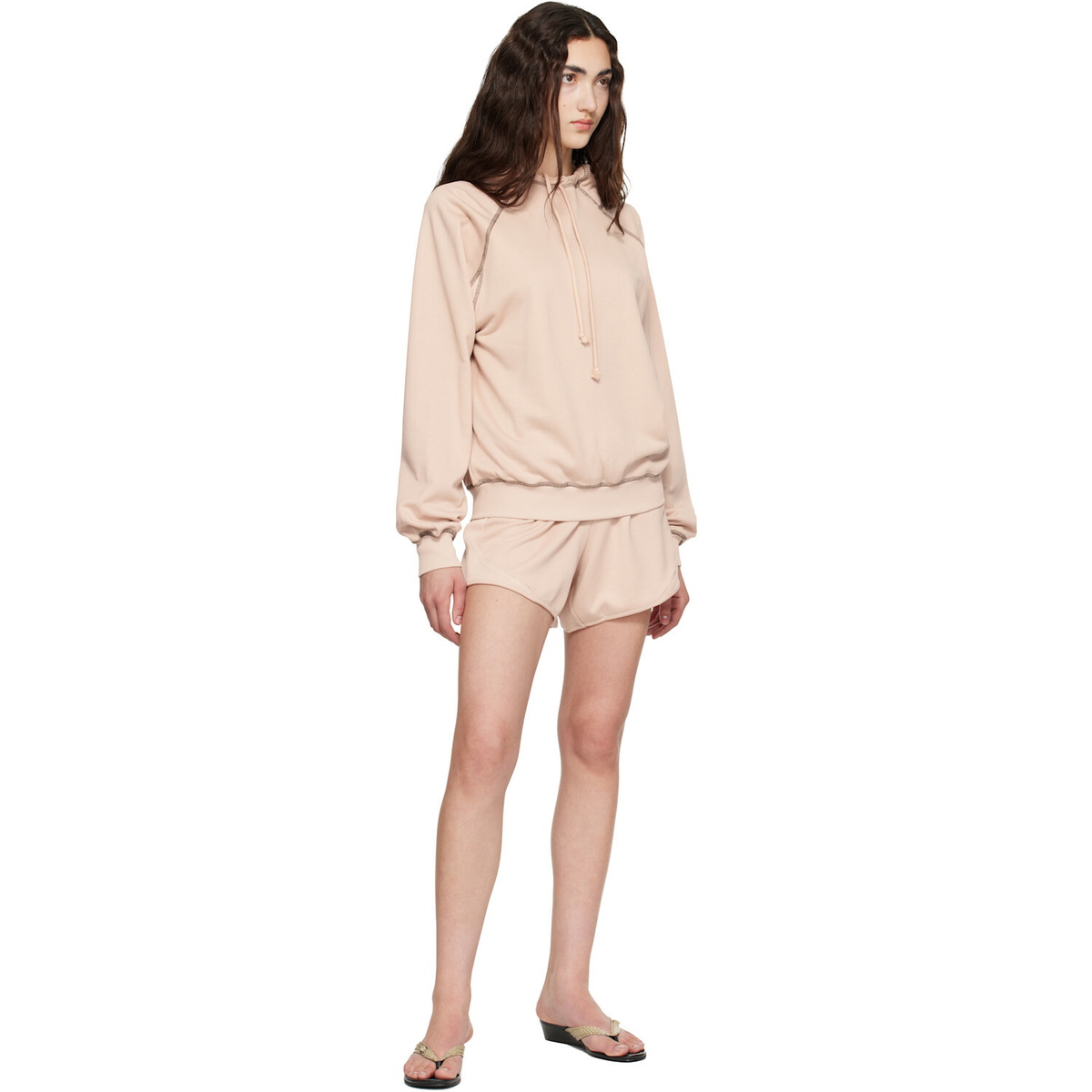 Baserange Pink Fold Hoodie