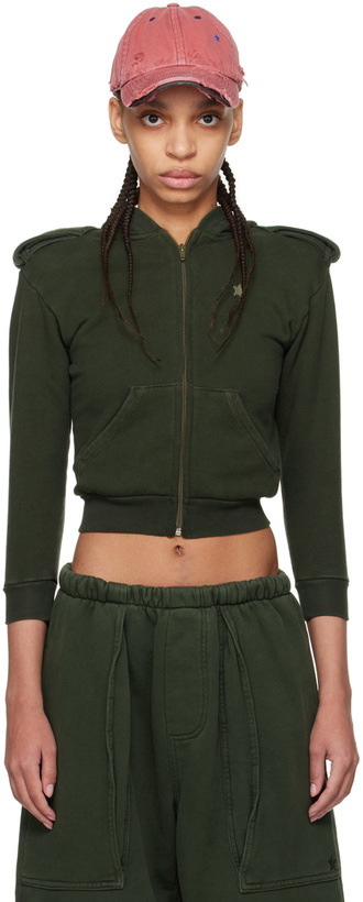 Photo: GREG ROSS Khaki Shrunken Military Hoodie