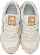 New Balance Beige & Off-White 574 Sneakers