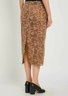 Acne Studios Floral-embroidered Lace Midi Skirt Brown