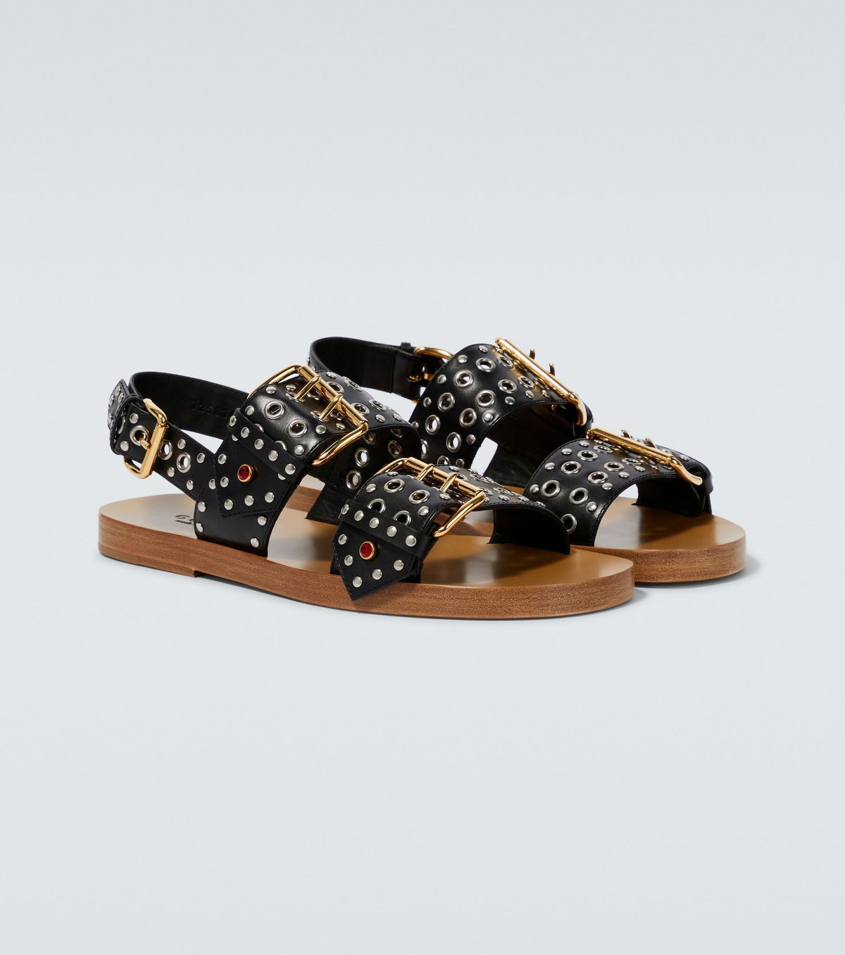 Gucci Sylvie Chain Embellished Leather Sandals | website