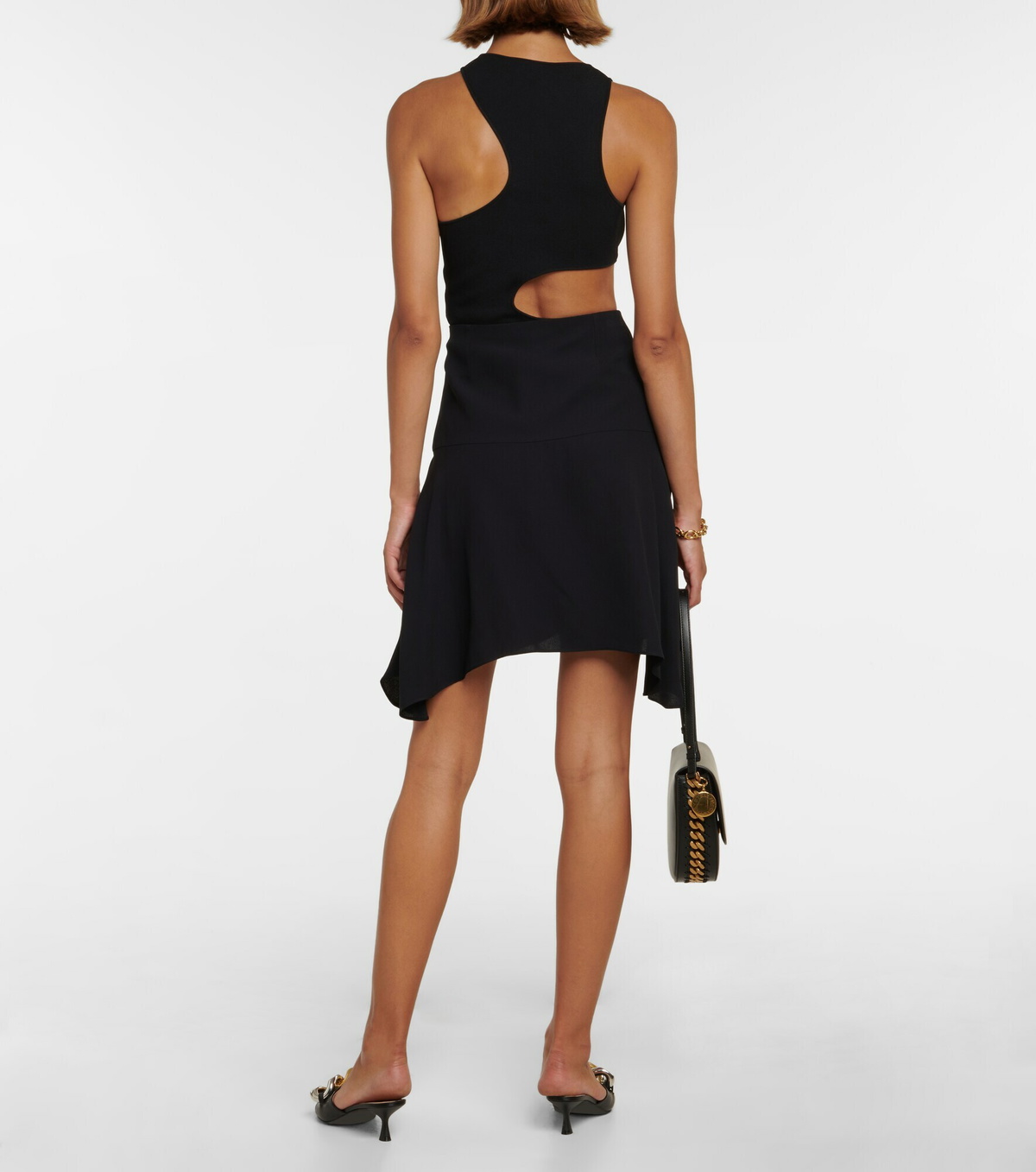 Stella McCartney Flared Midi Skirt, Black Size 44 Retail $598 main image 0