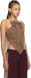 FIDAN NOVRUZOVA Brown Gulya Tank Top