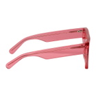 Stella McCartney Pink Oversized Flat Top Sunglasses