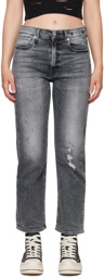 R13 Gray Boyfriend Jeans