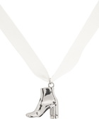 MM6 Maison Margiela Silver Boot Pendant Necklace