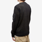 C.P. Company Men's Fleece Knit Crew Sweat in Olive Night