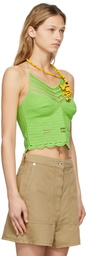 Loewe Green Crochet Lizard Tank Top