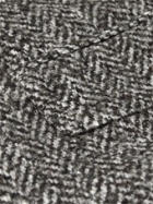 Kiton - Herringbone Virgin Wool, Cashmere and Silk-Blend Tweed Coat - Gray