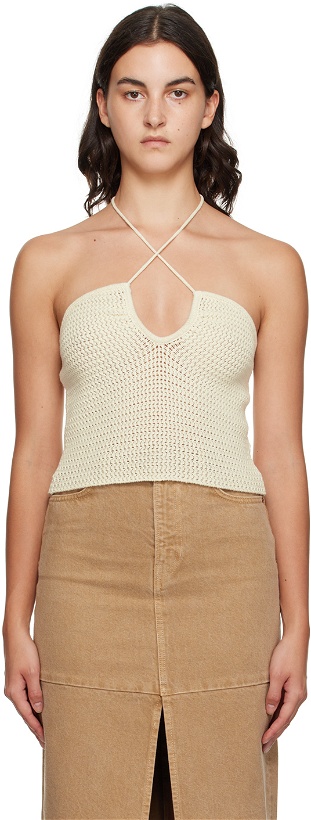 Photo: Reformation Off-White Suzanne Tank Top