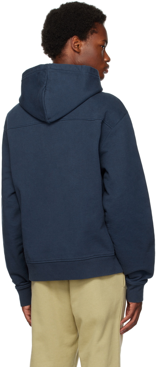 Jacquemus Le Chouchou zip upパーカー Jacquemus Navy Le Chouchou 'Le Sweater Camargue Zippé' Hoodie