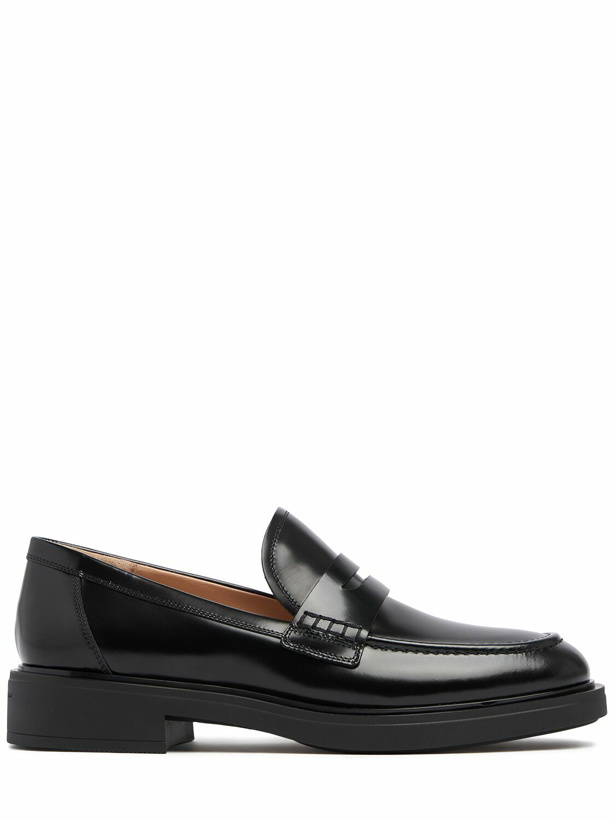 Photo: GIANVITO ROSSI 20mm Harris Leather Penny Loafers