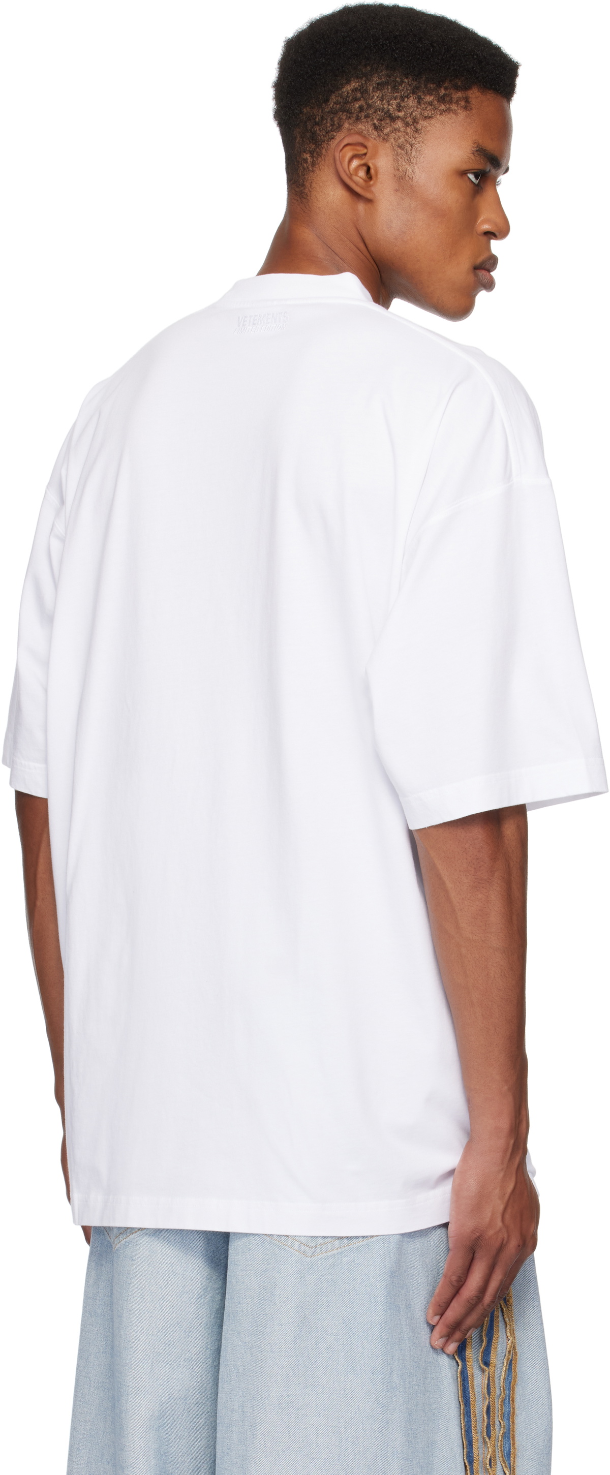 VETEMENTS White 'She Never Looked Nice' Oversized T-shirt
