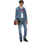 Givenchy Blue Destroyed Lightning Jeans