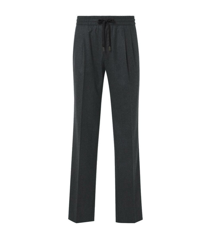 Photo: Dolce&Gabbana Virgin wool flannel straight pants