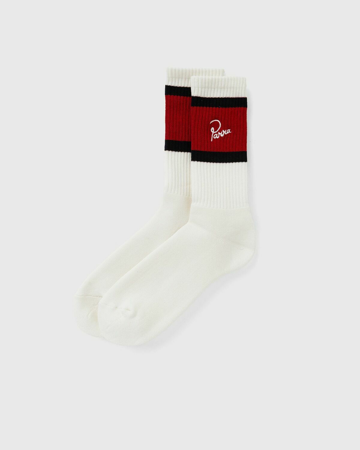By Parra SIGNATURE STRIPED CREW SOCKS Red Men