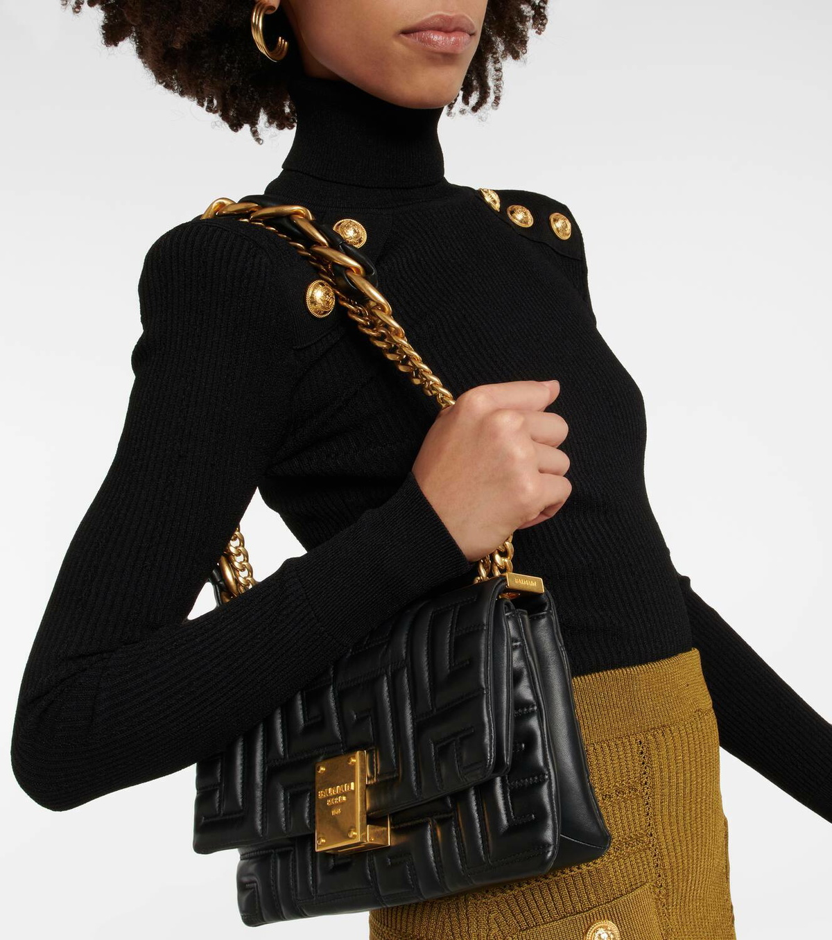 Balmain 1945 Small leather shoulder bag Balmain