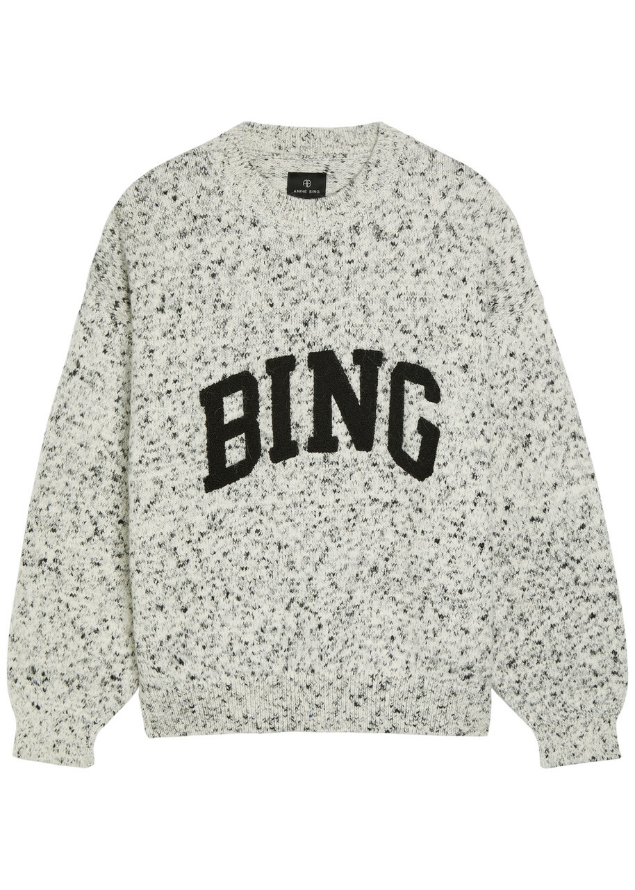 Anine Bing Sydney Logo-appliquéd Knit Jumper Multicoloured