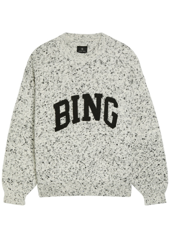 Photo: Anine Bing Sydney Logo-appliquéd Knit Jumper Multicoloured
