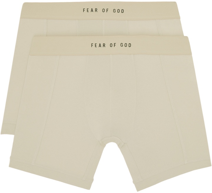 Photo: Fear of God Two-Pack Gray Boxer Briefs