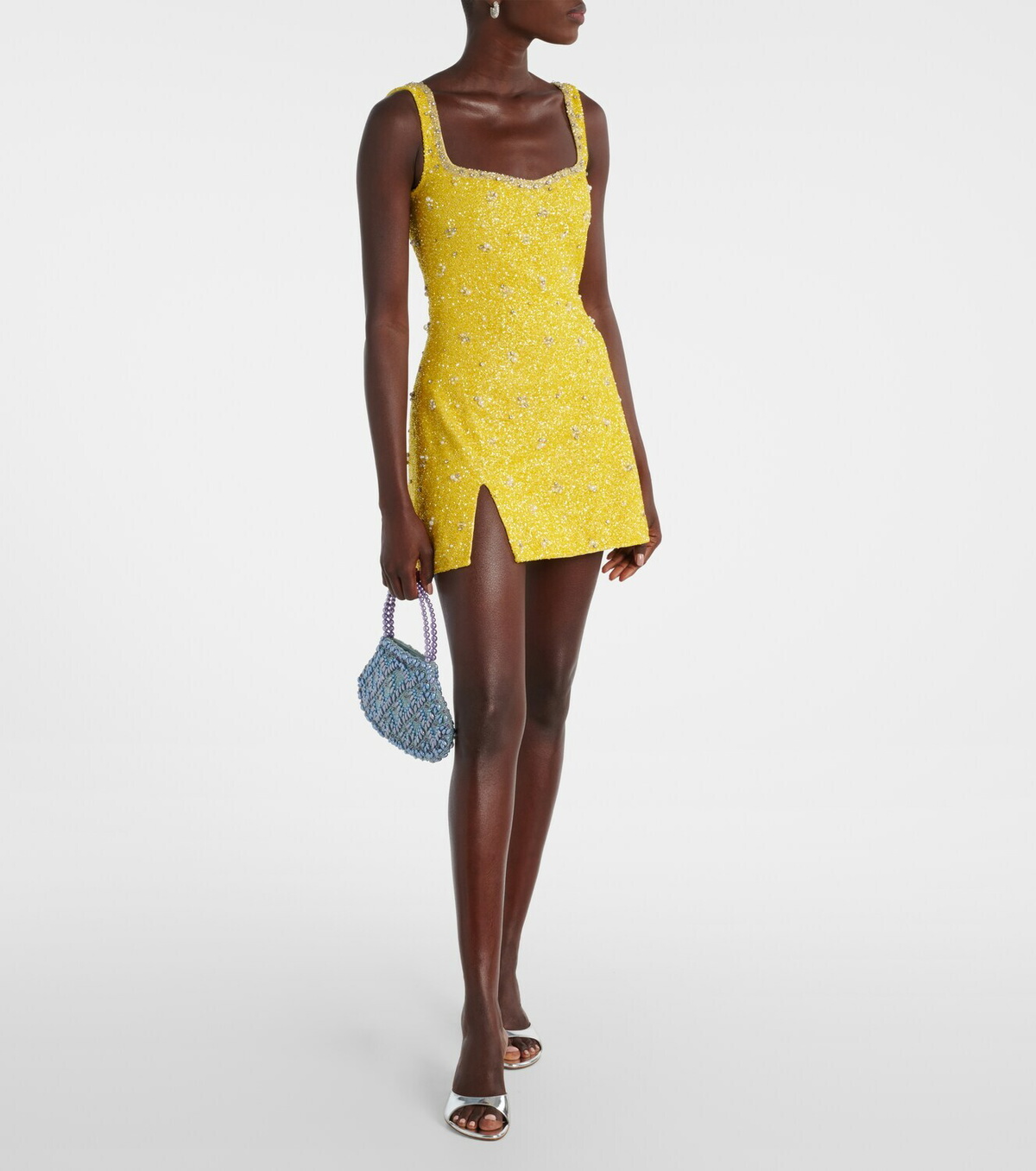 Clio Peppiatt Crystal embellished minidress