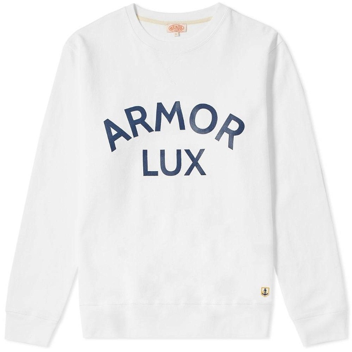 Photo: Armor-Lux 76661 Logo Crew Sweat White
