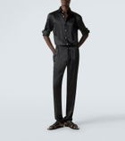 Rubinacci Reversible silk straight pants
