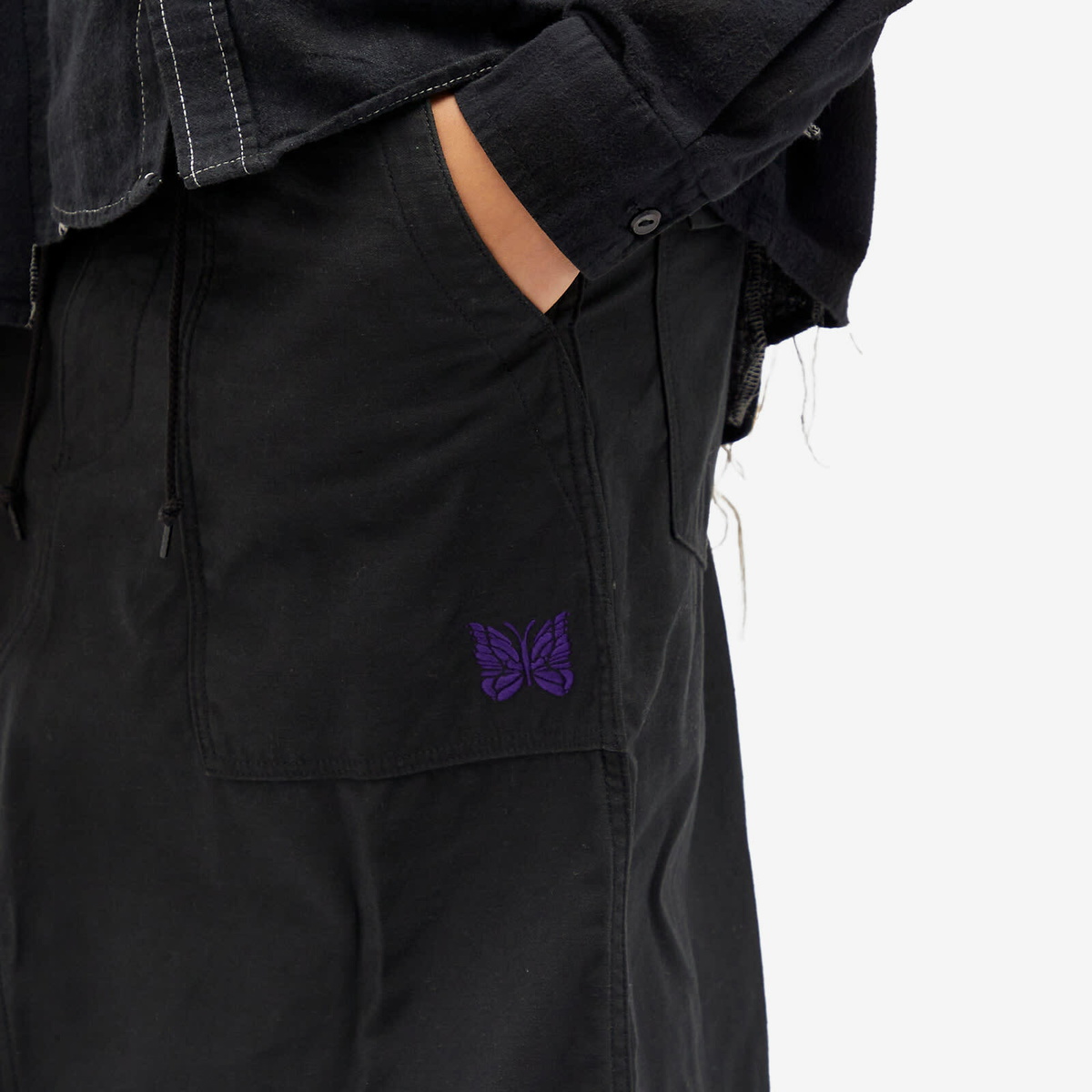 NEEDLES｜SKIRTS (String Fatigue Skirt Back Sateen - BLAC Needles Women's String Fatigue Skirt in Black Needles