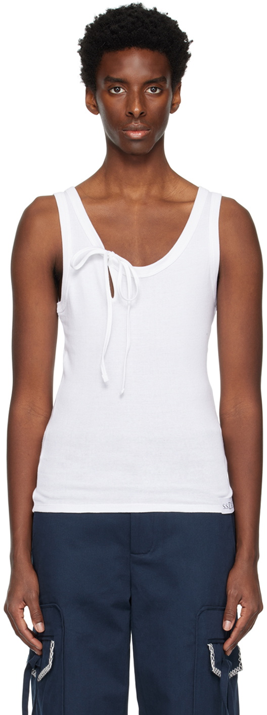 S.S.Daley White Cutout Tank Top