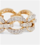 Nadine Aysoy Catena Petite 18kt gold ring with diamonds