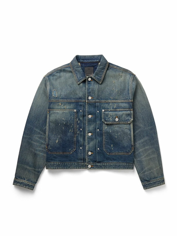 Photo: Givenchy - Distressed Denim Jacket - Blue