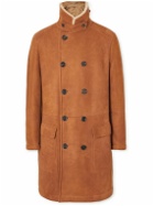 Brunello Cucinelli - Double-Breasted Shearling Coat - Brown