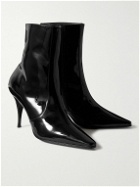 SAINT LAURENT - Ziggy Patent-Leather Chelsea Boots - Black