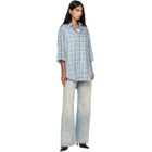 Acne Studios Blue Checked Flannel Shirt