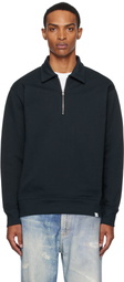 NORSE PROJECTS Navy Ketel Relaxed Organic Half Zip Sweatshirt