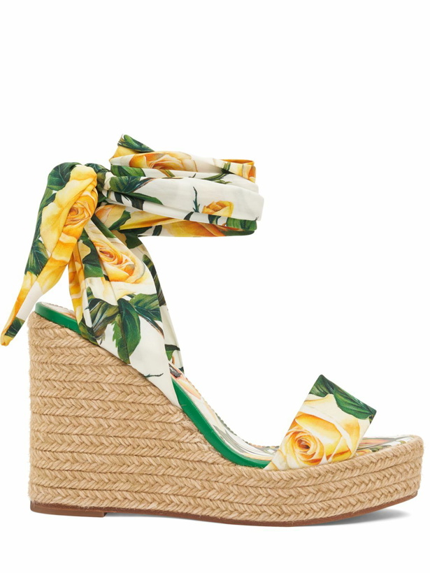 Photo: DOLCE & GABBANA - 90mm Lolita Satin Espadrille Wedges