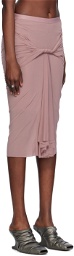 Rick Owens Pink Draped Midi Skirt