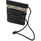 A.P.C. Black Repeat Logo Pouch