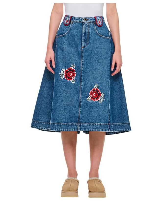 Photo: Molly Goddard Abi Denim Miid Skirt