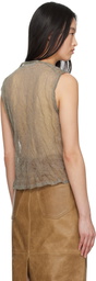 OUR LEGACY Taupe Crush Vest